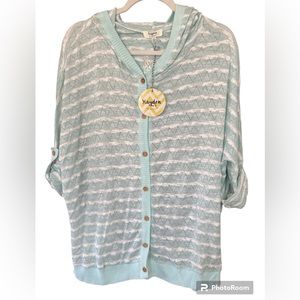 Hayden Oversized Striped Lightweight Cardigan size Large